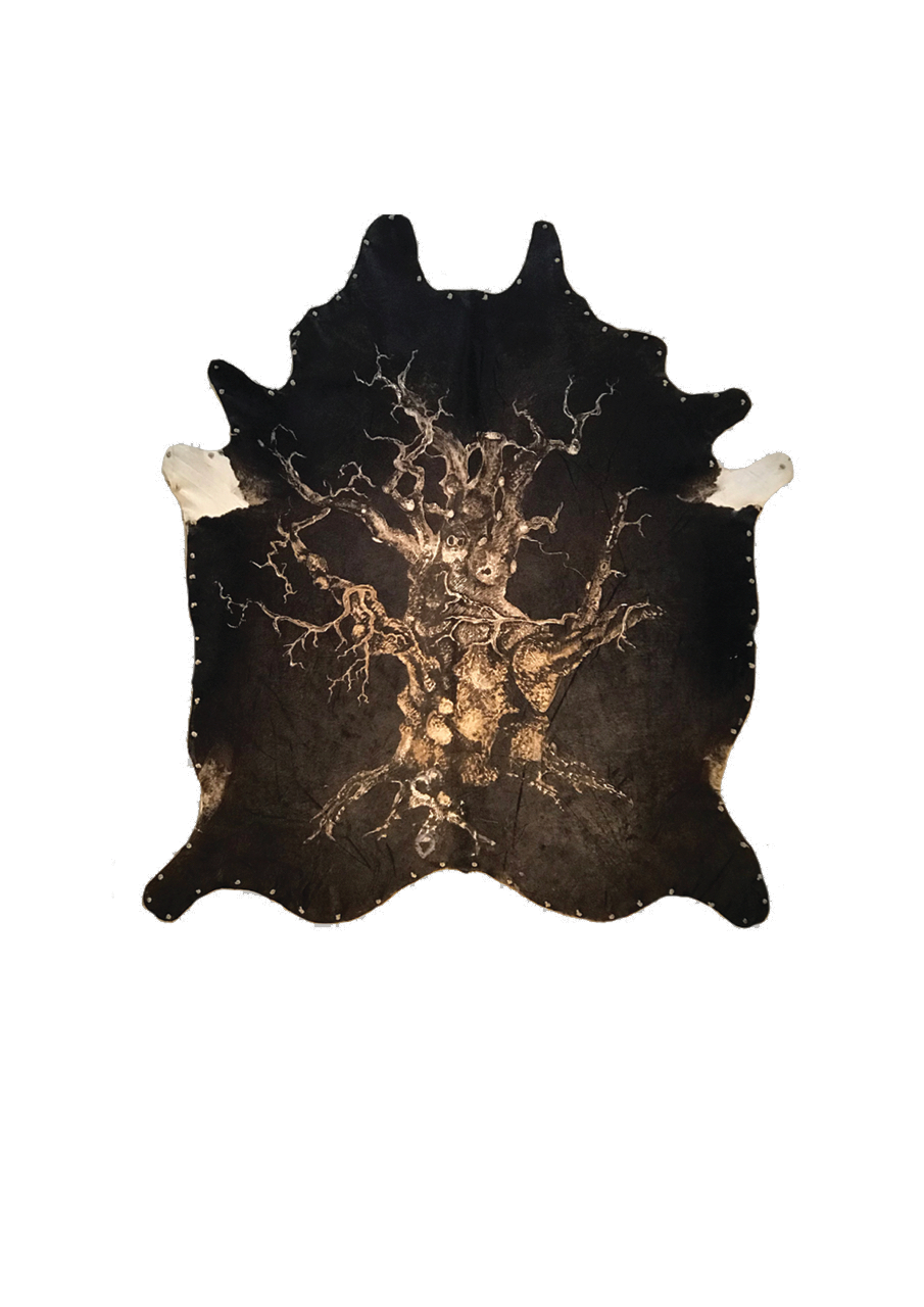 A dead tree on a dead skin